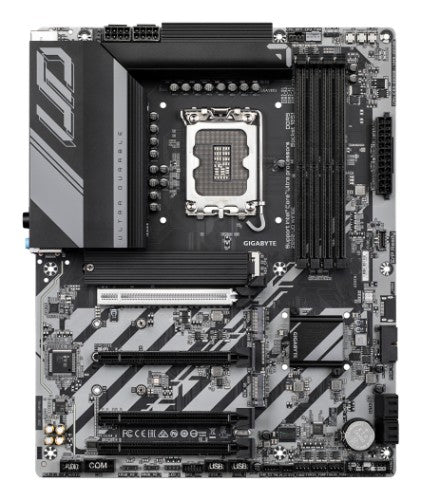 GIGABYTE Z890 UD WIFI6E Motherboard - Supports Intel Core Ultra (Series 2) CPUs, 12+1+2 phases VRM, up to 8800MHz DDR5 (OC), 1xPCIe 5.0 + 2xPCIe 4.0, Wi-Fi 6E, 2.5GbE LAN, USB 4