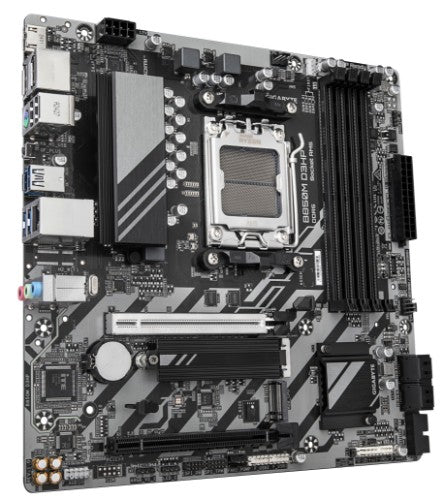 GIGABYTE B850M D3HP Motherboard - AMD Ryzen 9000 Series CPUs, 5+2+2 Phases Digital VRM, up to 8200MHz DDR5 (OC), 1xPCIe 5.0 + 1xPCIe 4.0 M.2, GbE LAN, USB 3.2 Gen 2