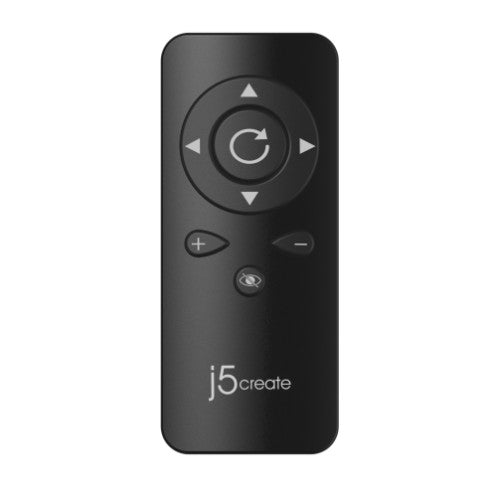 j5create JVCU435 USB™ 4K Ultra HD Webcam with 5x Digital Zoom Remote Control, 3840 x 2160 Video Capture Resolution, Black and Silver
