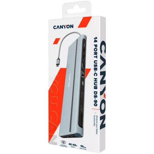 Canyon DS-90 USB 3.2 Gen 1 (3.1 Gen 1) Type-C Grey