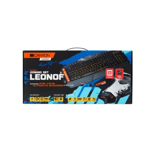 Canyon CND-SGS01 keyboard Mouse included Gaming USB QWERTY US English Black, Orange