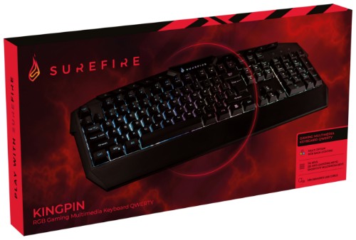 SureFire KingPin keyboard Gaming USB QWERTY English Black
