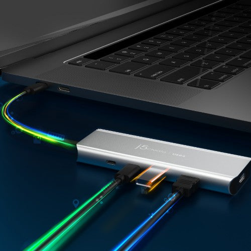 j5create JCD401 USB4™ Dual 4K Multi-Port Hub, Silver
