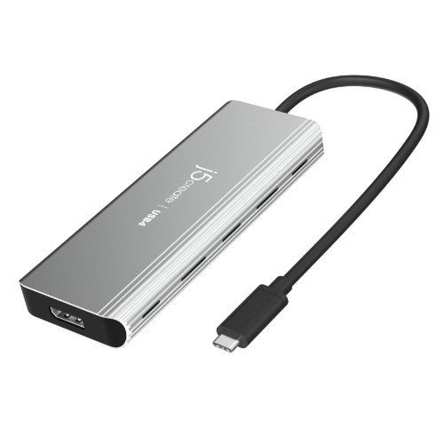 j5create JCD401 USB4™ Dual 4K Multi-Port Hub, Silver
