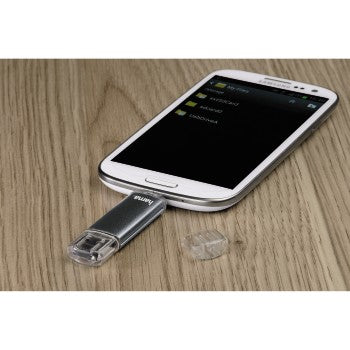 Hama Laeta Twin, 32GB USB flash drive USB Type-A 2.0 Grey