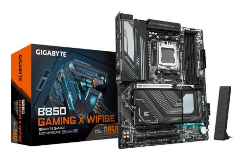 GIGABYTE B850 GAMING X WIFI6E Motherboard - AMD Ryzen 9000 Series CPUs, 12+2+2 Phases Digital VRM, up to 8200MHz DDR5 (OC), 1xPCIe 5.0 + 2xPCIe 4.0 M.2, 2.5LAN, WIFI 6E, USB 3.2 Gen 2x2