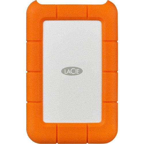 LaCie Rugged USB-C external hard drive 4 TB Orange, Silver