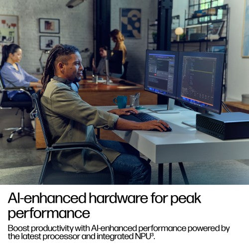 HP EliteDesk 8 G1i AI Intel Core Ultra 5 235 16 GB DDR5-SDRAM 1 TB SSD NVIDIA RTX A400 Windows 11 Pro SFF PC AI PC Black