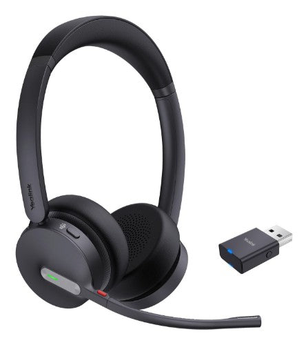 Yealink WH64 Hybrid Dual Teams Headset Wireless Head-band Office/Call center Micro-USB Bluetooth Black