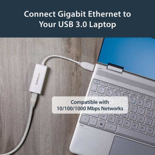 StarTech.com USB 3.0 to Gigabit Ethernet Network Adapter, 10/100/1000 Mbps, USB to RJ45, USB 3.0 to LAN Adapter, USB 3.0 Ethernet Adapter (GbE), TAA Complaint