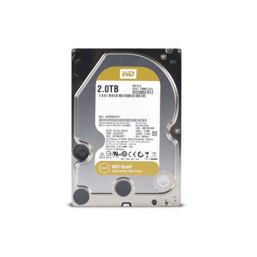 Western Digital Gold internal hard drive 2 TB 7200 RPM 128 MB 3.5" Serial ATA III