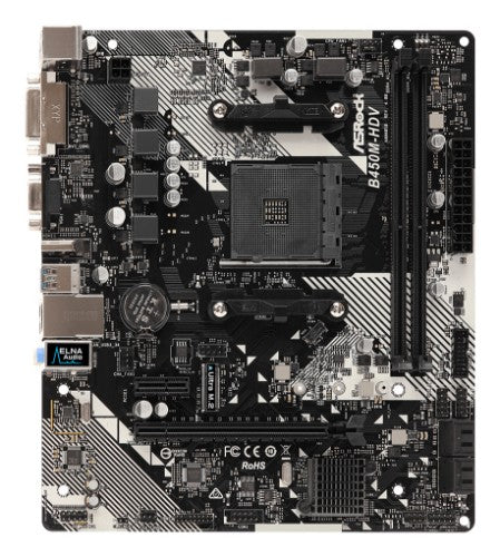 Asrock B450M-HDV R4.0 AMD B450 Socket AM4 micro ATX