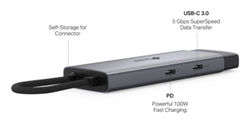 TP-Link UH5020C interface hub USB Type-C 5000 Mbit/s Grey