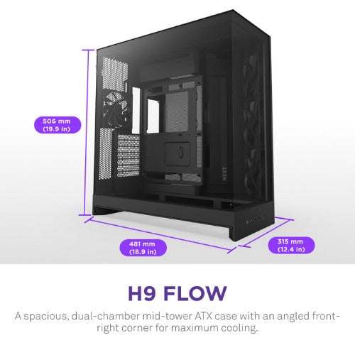 NZXT H9 Flow Midi Tower Black