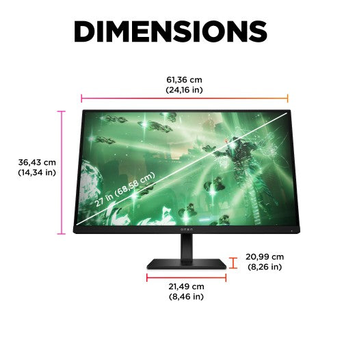 OMEN by HP 27 inch QHD 165Hz Gaming Monitor - OMEN 27q