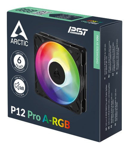 ARCTIC Freezer P12 Pro A-RGB - 120 mm A-RGB PWM Fan with Cable Splitter