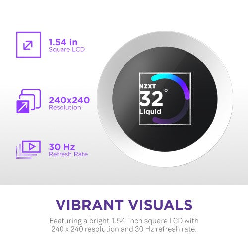 NZXT Kraken Plus RGB 240 Processor All-in-one liquid cooler 12 cm White