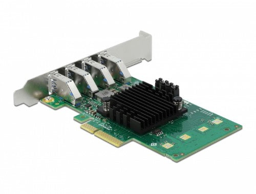 DeLOCK PCI Express x4 Card to 4 x external USB 3.0 Quad Channel - Low Profile Form Factor