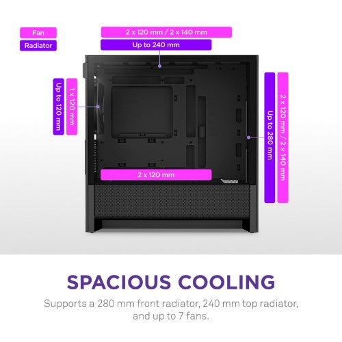 NZXT H9 H3 Flow Midi Tower Black