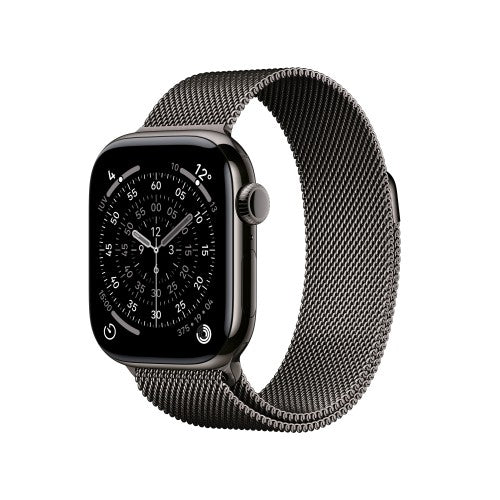 Apple Watch Series 11 GPS + Cellular 42mm Slate Titanium Case with Slate Milanese Loop