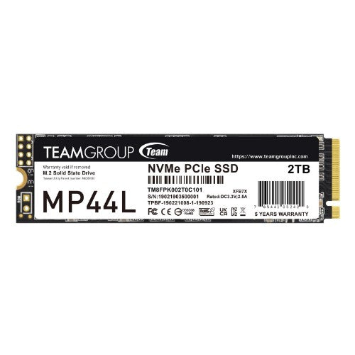 Team Group MP44L TM8FPK002T0C101 internal solid state drive 2 TB M.2 PCI Express 4.0 NVMe