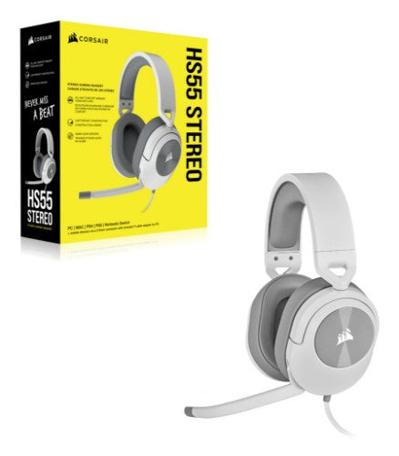 Corsair HS55 STEREO Headset Wired Head-band Gaming White