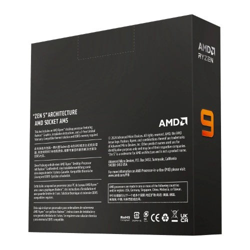 AMD Ryzen 9 9900X processor 4.4 GHz 76 MB L2 & L3 Box