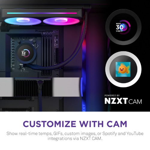NZXT Kraken Plus RGB 240 Processor All-in-one liquid cooler 12 cm Black