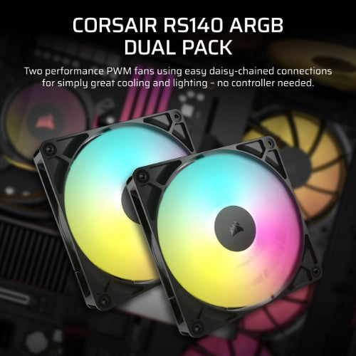 Corsair RS140 ARGB Computer case Fan 14 cm Black 1 pc(s)