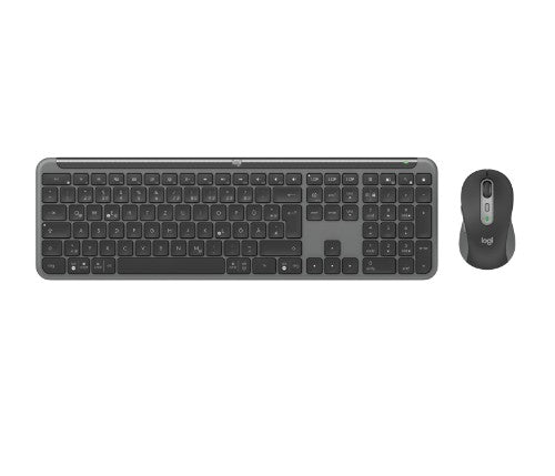 Logitech 920-012483 keyboard Mouse included Office RF Wireless + Bluetooth QWERTZ German Graphite