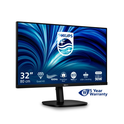 Philips 32B2U3601/00 computer monitor 80 cm (31.5") 2560 x 1440 pixels Quad HD LCD Black