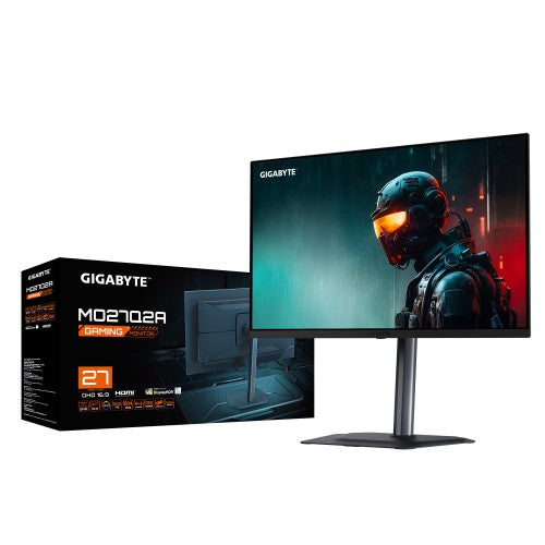 GIGABYTE MO27Q2A 27” OLED 2K QHD Gaming Monitor - 2560 x 1440, 280Hz, 0.03ms, 250 cd/m², FreeSync Premium Pro, DisplayHDR True Black 400, HDMI 2.1, Displayport 1.4