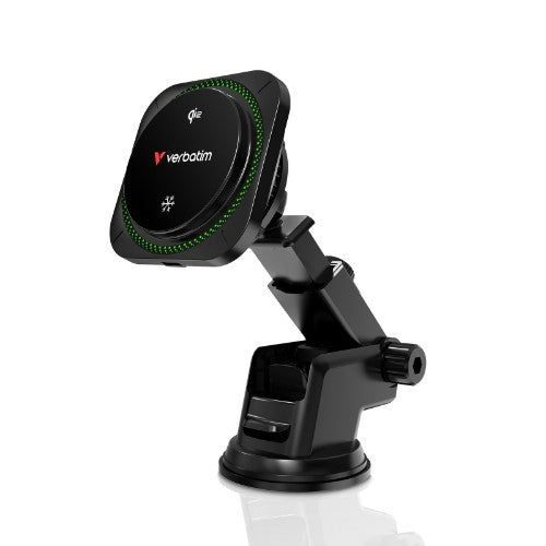 Verbatim Charge 'n' Drive Qi2 Magnetic Wireless Car Charger RGB