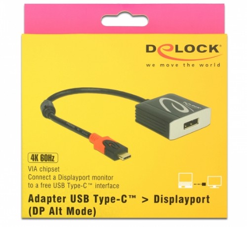 DeLOCK 63312 USB graphics adapter 4096 x 2160 pixels Black