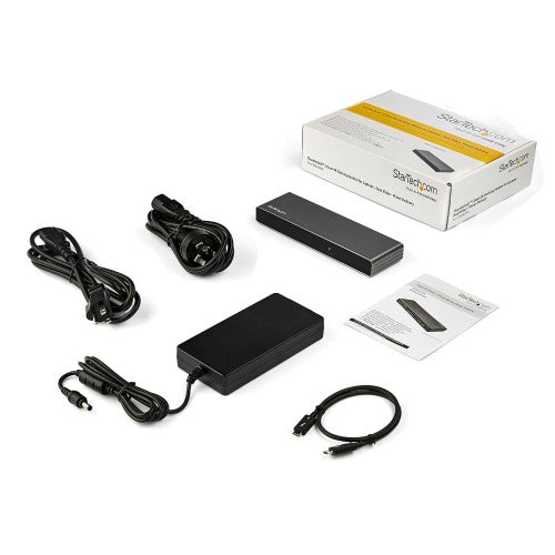 StarTech.com Thunderbolt 3 Dock - Dual 4K 60Hz Monitor TB3 Laptop Docking Station with DisplayPort, HDMI & 1080p VGA - 85W Power Delivery & Charging - 2x USB-A, Ethernet - Mac & Windows