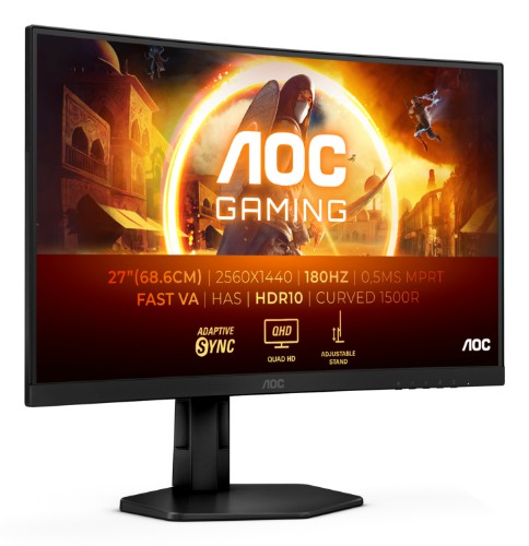 AOC G4 CQ27G4X computer monitor 68.6 cm (27") 2560 x 1440 pixels Quad HD LCD Black
