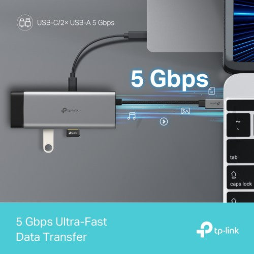TP-Link UH5020C interface hub USB Type-C 5000 Mbit/s Grey