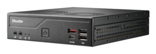 Shuttle Slim PC DH810 , S1851, 1x HDMI (2.1), 1x DP, 1x USB-C (DP), 1x 2.5", 2x M.2, 2x LAN (Intel 1G + 2.5G), 2x COM, 24/7 permanent operation, incl. VESA
