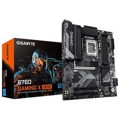 GIGABYTE B760 GAMING X GEN5 Motherboard - Supports 14th Gen. Intel Core CPUs, 8+1+1 phases VRM, up to 5600MHz DDR5, 3xPCIe 4.0 M.2, 2.5 GbE LAN, USB 3.2 Gen 2