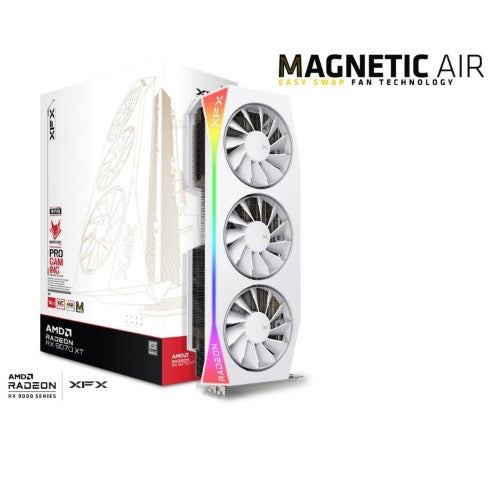XFX Mercury Radeon RX 9070 XT OC Magnetic Air Edition AMD 16 GB GDDR6
