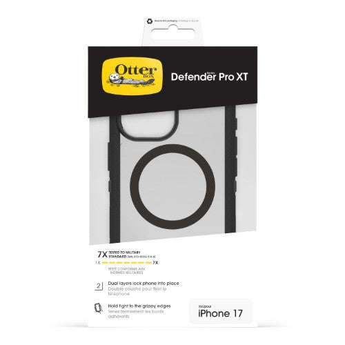 OtterBox Defender Pro XT Clear Series for Apple iPhone 17, transparent/black