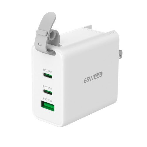 j5create 65W GaN USB-C 3-Port Traveler Charger with changeable AC plugs and USB-C cable