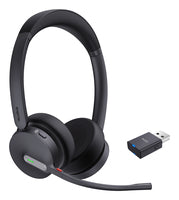 Yealink WH64 Hybrid Dual Teams Headset Wireless Head-band Office/Call center Micro-USB Bluetooth Black