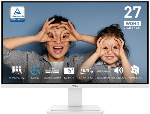 MSI Pro MP273QW E2 computer monitor 68.6 cm (27") 2560 x 1440 pixels Wide Quad HD White