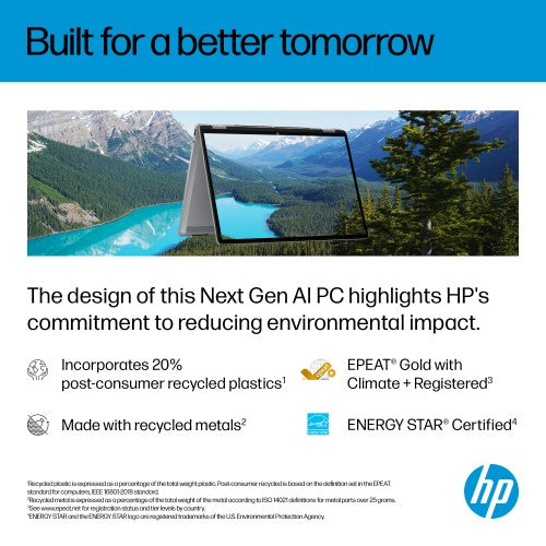 HP OmniBook X FlipNGAI 14-fk0004na Copilot+ PC AMD Ryzen™ AI 5 340 Hybrid (2-in-1) 35.6 cm (14") Touchscreen 2K 16 GB LPDDR5x-SDRAM 512 GB SSD Wi-Fi 7 (802.11be) Windows 11 Home Silver