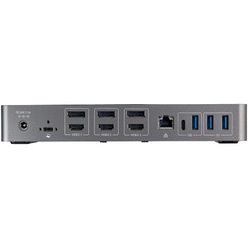 StarTech.com USB-C & USB-A Dock - Hybrid Universal Triple Monitor Laptop Docking Station DisplayPort & HDMI 4K 60Hz - 85W Power Delivery, 6x USB Hub, GbE, Audio - USB 3.1 Gen 2 10Gbps - TAA