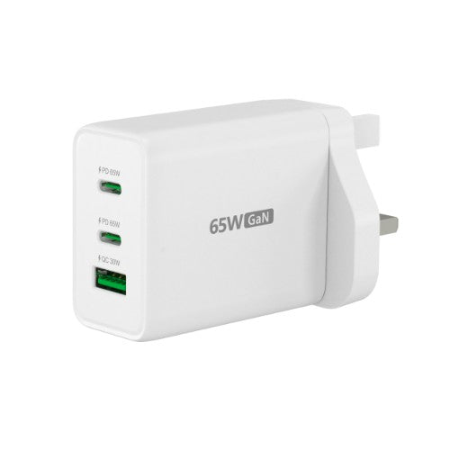 j5create JUP3365F-FN 65W GaN USB-C® 3-Port Charger - UK