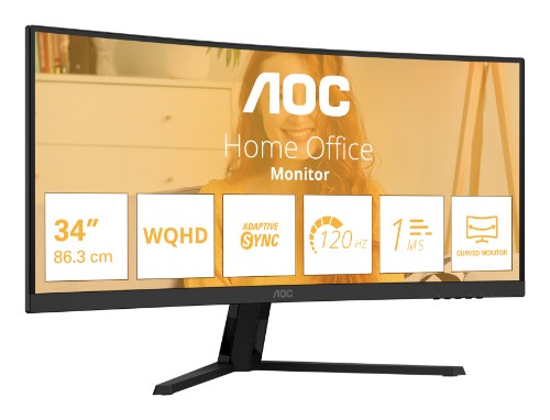AOC B3 CU34B3E computer monitor 86.4 cm (34") 3440 x 1440 pixels Wide Quad HD LED Black