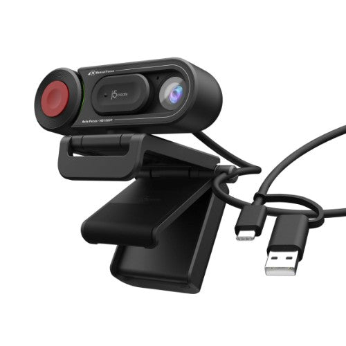 j5create JVU250 HD Webcam with Auto & Manual Focus Switch