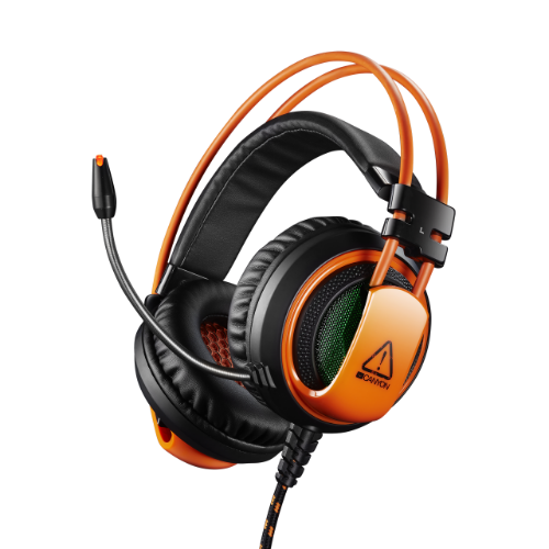 Canyon Corax Headset Wired Head-band Gaming USB Type-A Black, Orange